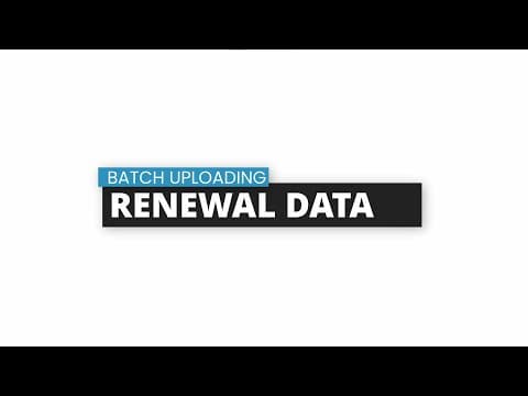 Renewal Data Upload